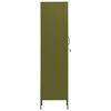 vidaXL Locker Cabinet Olive Green Steel 70.9 in x 18.1 in x 13.8 in