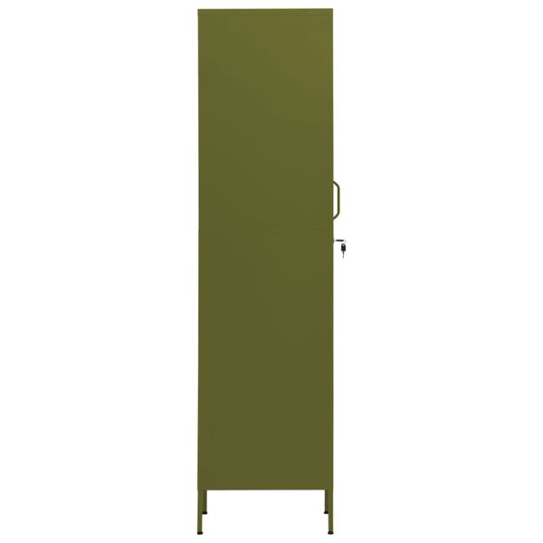 vidaXL Locker Cabinet Olive Green Steel 70.9 in x 18.1 in x 13.8 in