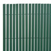 vidaXL Double-Sided Patio Fence PVC 35.4x196.9" Green