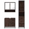 vidaXL Bathroom Furniture Set Brown Oak Engineered wood, Metal Medium