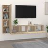 vidaXL TV Cabinet Set Set of 4 Sonoma Oak Engineered Wood TV Cabinet Set