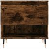 vidaXL Coffee Table Smoked oak Engineered wood, Metal 19.7x18.1x19.7 in