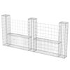 vidaXL Gabion Basket U-Shape Galvanized Steel 94.5"x7.9x39.4"