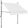 vidaXL Retractable Awning Cream 100% Polyester with PU Coating