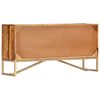 vidaXL Sideboard Brown Solid Acacia wood and brass powder-coated iron