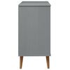 vidaXL Drawer Cabinet Grey Solid pine wood Medium Drawer Cabinet