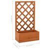 vidaXL Planter Orange Solid Firwood Medium Durable Planter