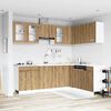 vidaXL Kitchen Cabinet Set Artisan Oak Engineered wood and glass Standard