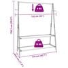 vidaXL Clothes Rack Natural bamboo Bamboo 52.0 in x 17.9 in x 59.3 in