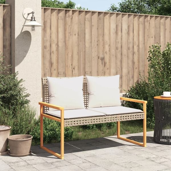 vidaXL Garden Bench Mix Beige and Brown