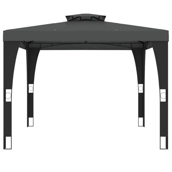 vidaXL Gazebo Anthracite Powder-coated steel Large