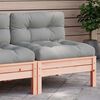 vidaXL Garden Sofa Wooden, Grey Solid Douglas wood, Oxford fabric, PP cotton