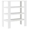 vidaXL Shoe Rack White Engineered Wood Compact Shoe Rack Rectangular