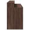 vidaXL Desk with LED Lights Brown Oak 55.1x21.7x35.8" Engineered Wood