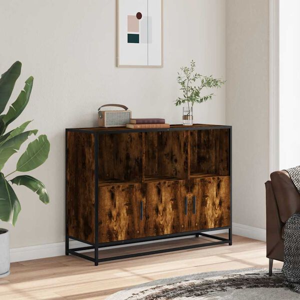 vidaXL Sideboard Smoked Oak Engineered wood Medium Sideboard