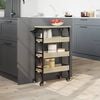 vidaXL Kitchen Trolley Sonoma Oak 20.9"x7.9"x29.9" Engineered Wood