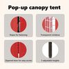 vidaXL Folding Party Tent with Sidewalls Red 6.6'x6.6'
