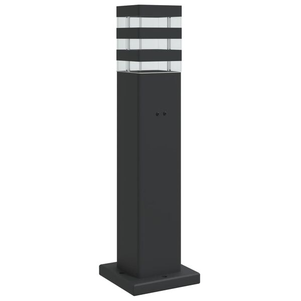 vidaXL Outdoor Floor Lamp Black Die-cast aluminum, PC (polycarbonate)