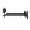 vidaXL Bed Frame Black Steel Full Bed Frame Rectangular Modern