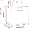 vidaXL Paper Bags 50 pcs with Handles Yellow 32x22x28 cm