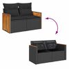 vidaXL Garden Sofa Set Black