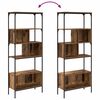 vidaXL Bookcase Old Wood 29.92 x 12.99 x 74.21 in Engineered Wood