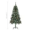 vidaXL Artificial Pre-lit Christmas Tree with Ball Set Pine Cones 59.1"