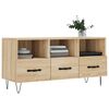 vidaXL TV Cabinet Sonoma oak Engineered wood, Iron Medium TV Cabinet