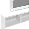 vidaXL Dressing Table White Engineered wood, glass Medium Dressing Table
