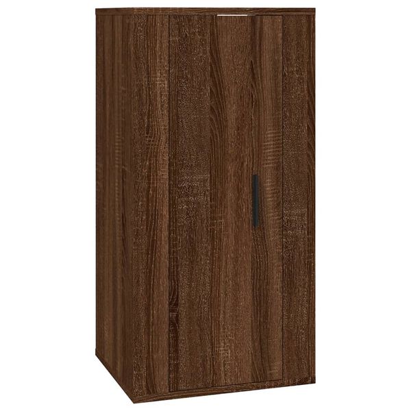 vidaXL Wall Mounted TV Cabinet Brown oak Engineered wood Medium