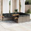 vidaXL Garden Sofa Set Grey