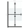 vidaXL Foldable Walk-in Shower Wall Half Frosted ESG Glass 43.3"x74.8"