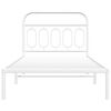 vidaXL Bed Frame White Steel Twin Bed Frame Rectangular Modern