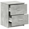 vidaXL Bedside Cabinet Set of 2 Concrete Grey Engineered Wood Medium