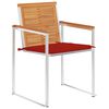 vidaXL Patio Chairs with Cushions 2 pcs Solid Acacia Wood and Steel