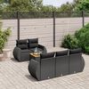 vidaXL Garden Sofa Set Black