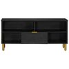 vidaXL TV Cabinet Black Engineered wood Small TV Cabinet Rectangular