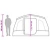 vidaXL Family Tent Tunnel 8-Person Green Waterproof