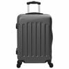 vidaXL Suitcase 3 pcs Dark Grey 19.69 x 12.20 x 30.71 in ABS Plastic