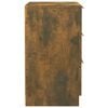 vidaXL Bedside Cabinet Smoked Oak Engineered Wood Medium Bedside Cabinet