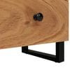 vidaXL Bedside Cabinet Natural wood and black