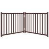 vidaXL Dog Gate Set of 2 Brown Oak Solid Fir Wood Medium Foldable
