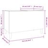 vidaXL Record Cabinet Concrete Grey Engineered wood, solid eucalyptus wood