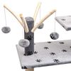 vidaXL Cat Tree Grey with black paw prints