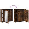 vidaXL Bathroom Mirror Cabinet Smoked oak