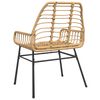 vidaXL Garden Chair Brown PE rattan Medium Durable Garden Chair