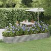 vidaXL Garden Raised Bed Silver Powder-coated steel Large Durable