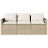 vidaXL Garden Sofa Beige, Cream White