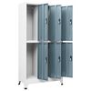 vidaXL Locker Cabinet Light grey Steel Medium Locks Locker Cabinet