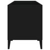 vidaXL Record Cabinet Black Engineered Wood, Metal 29.3 x 15.0 x 18.9 in